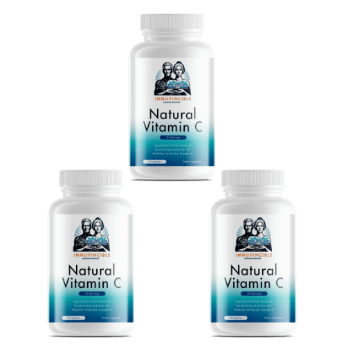 Natural Vitamin C by Immuvincible (Plant Source) 3-pack